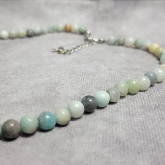 Multi Color Amazonite Beaded Tribal Necklace - Picture 7 of 14